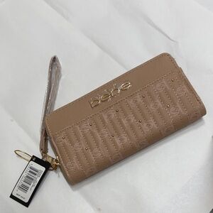Bebe Beige Quilted Women's Wallet